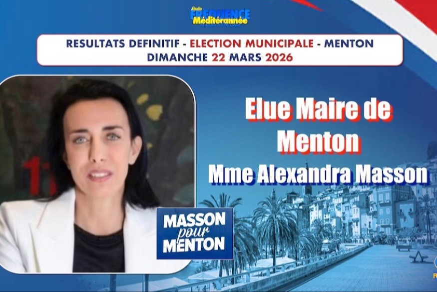 Mme Alexandra Masson élue Maire de Menton