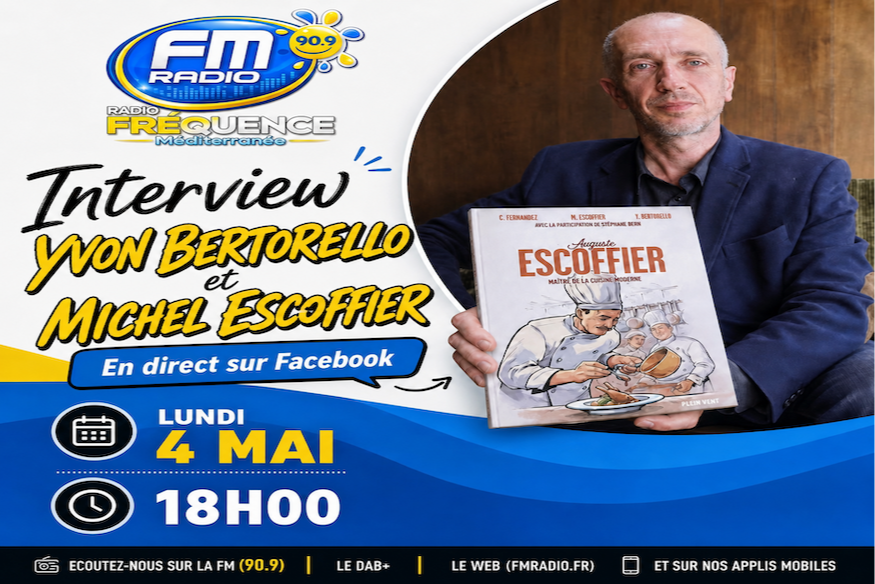 Yvon Bertorello & Michel Escoffier seront mes invités Lundi 4 Mai à 18H00
