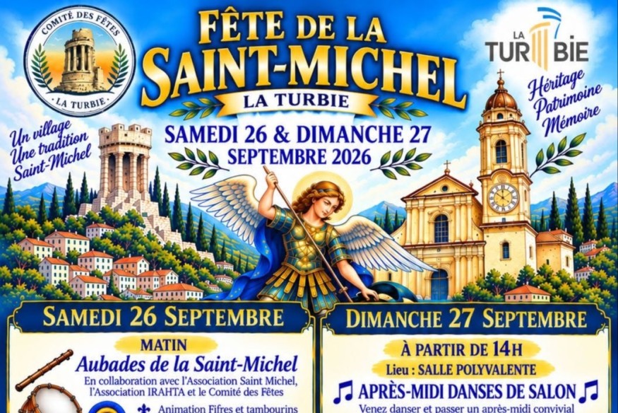 Fête de la Saint-Michel à La Turbie : deux jours de traditions et de festivités les 26 et 27 septembre 2026
