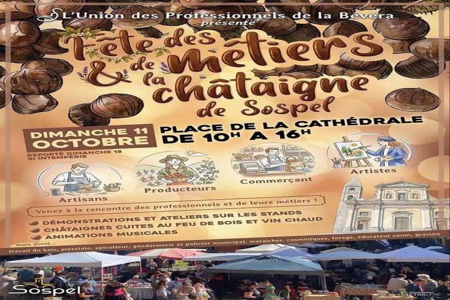 Fête des Métiers et de la Châtaigne à Sospel : rendez-vous le dimanche 11 octobre